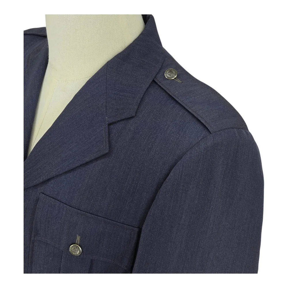 Vintage Siebler Custom Luxury Tailored Military Jacket Mens Medium 1951 USA Blue - Picture 12 of 16